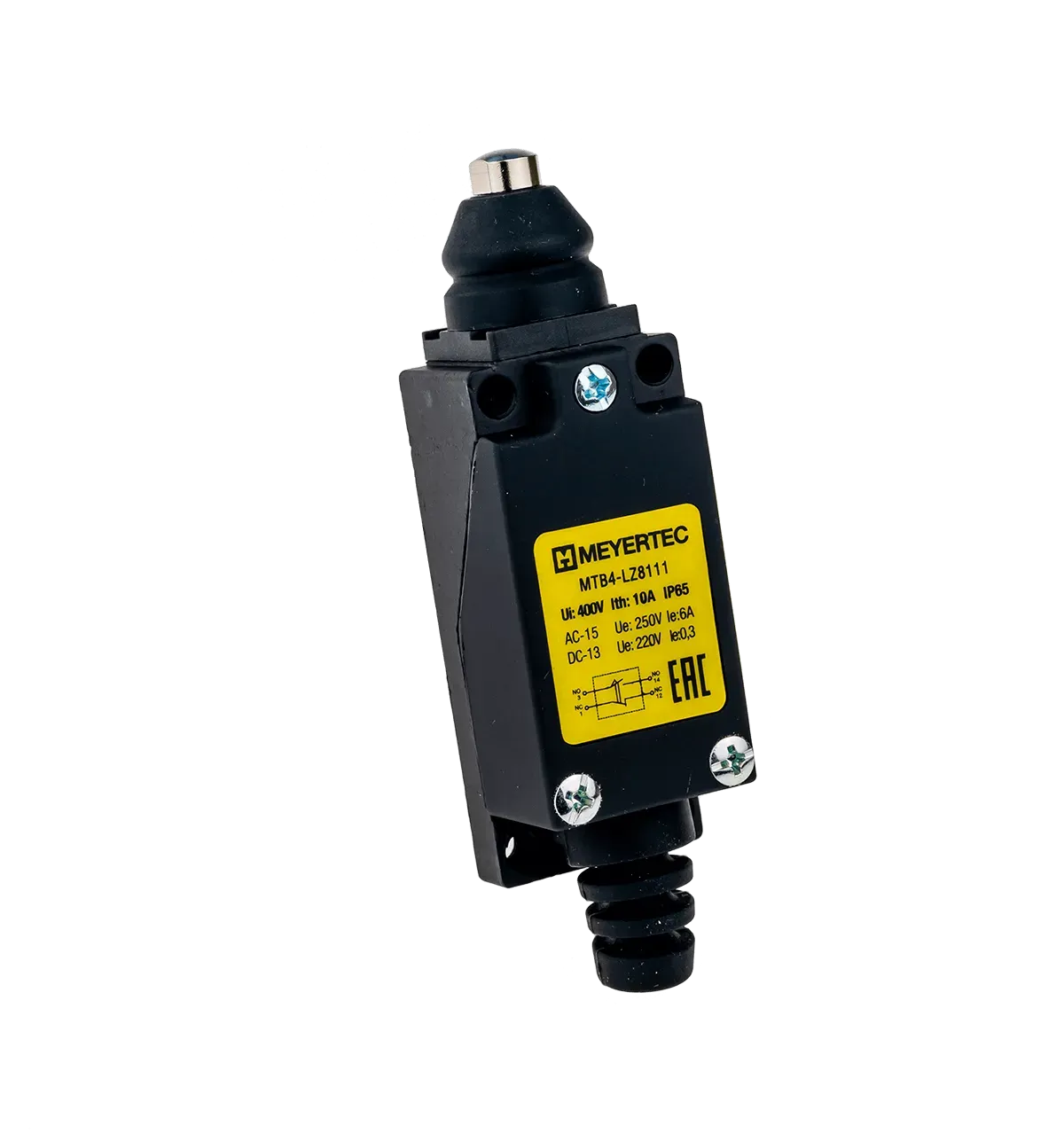 MTB4-LZ8111 MEYERTEC Выключатель концевой, NO+NC, IP65, кнопка нажимная 1 MTB4-LZ8111