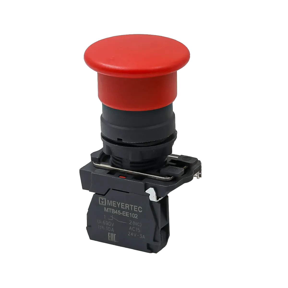 MTB5-AC42 MEYERTEC Кнопка грибовидная красная, 40 мм, пружиный возврат, 1NС, IP65, пластик 1 mtb5-ac42-knopka-gribok-01.webp