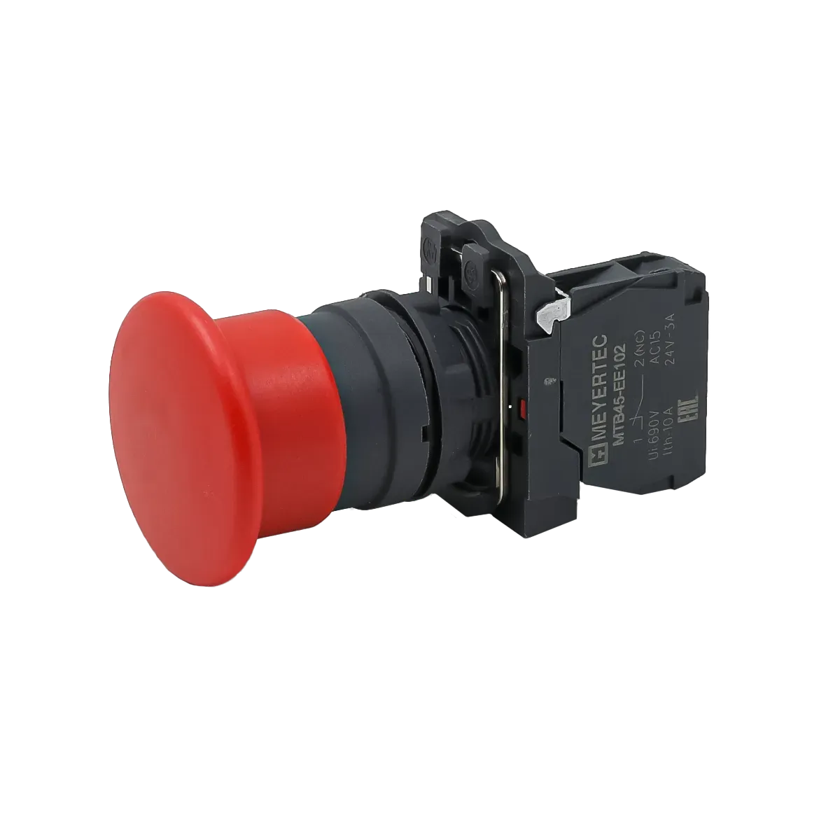 MTB5-AC42 MEYERTEC Кнопка грибовидная красная, 40 мм, пружиный возврат, 1NС, IP65, пластик 2 mtb5-ac42-knopka-gribok-02.webp