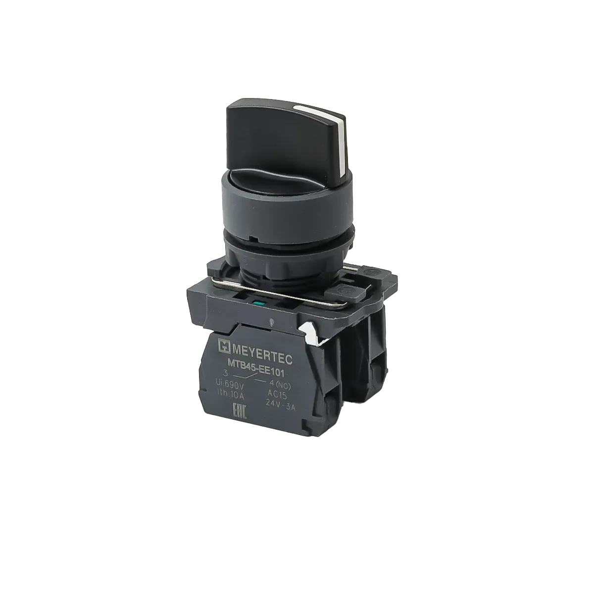 MTB5-AD33 MEYERTEC Переключатель на 3 положения с фиксацией, короткая ручка, 2NO, IP65, пластик 1 mtb5-ad33-pereklyuchatel-01.webp
