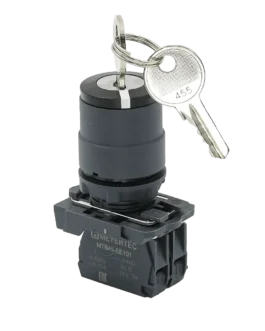 MTB5-AG03 MEYERTEC Переключатель с ключом на 3 положения с фиксацией, 3 выемки, 2NO, IP65 пластик