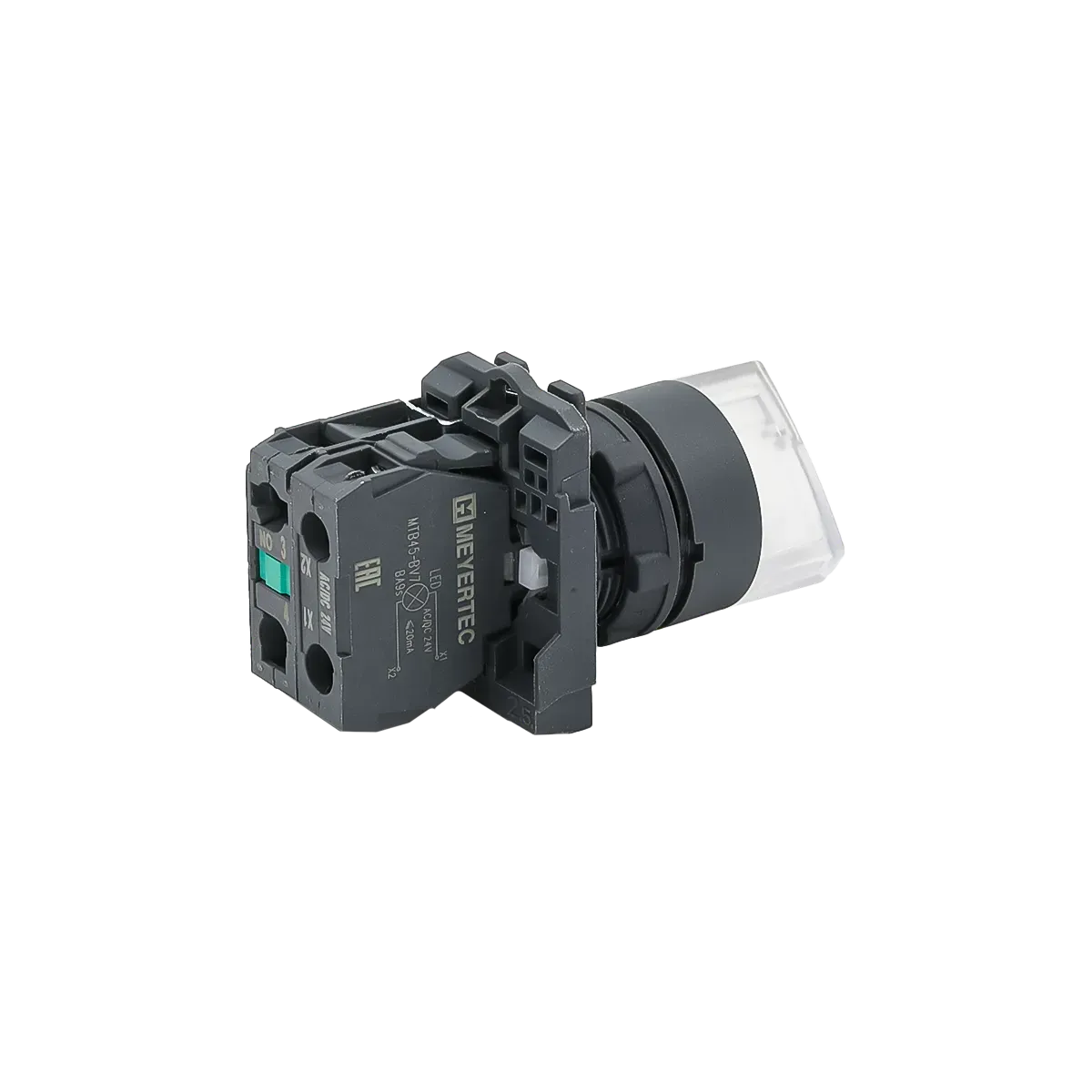 MTB5-AK21711 MEYERTEC Переключатель на 2 положения с фиксацией и подсветкой, белый, 1NO, 24В, IP65, пластик 3 mtb5-ak21711-pereklyuchatel-belyj-03.webp