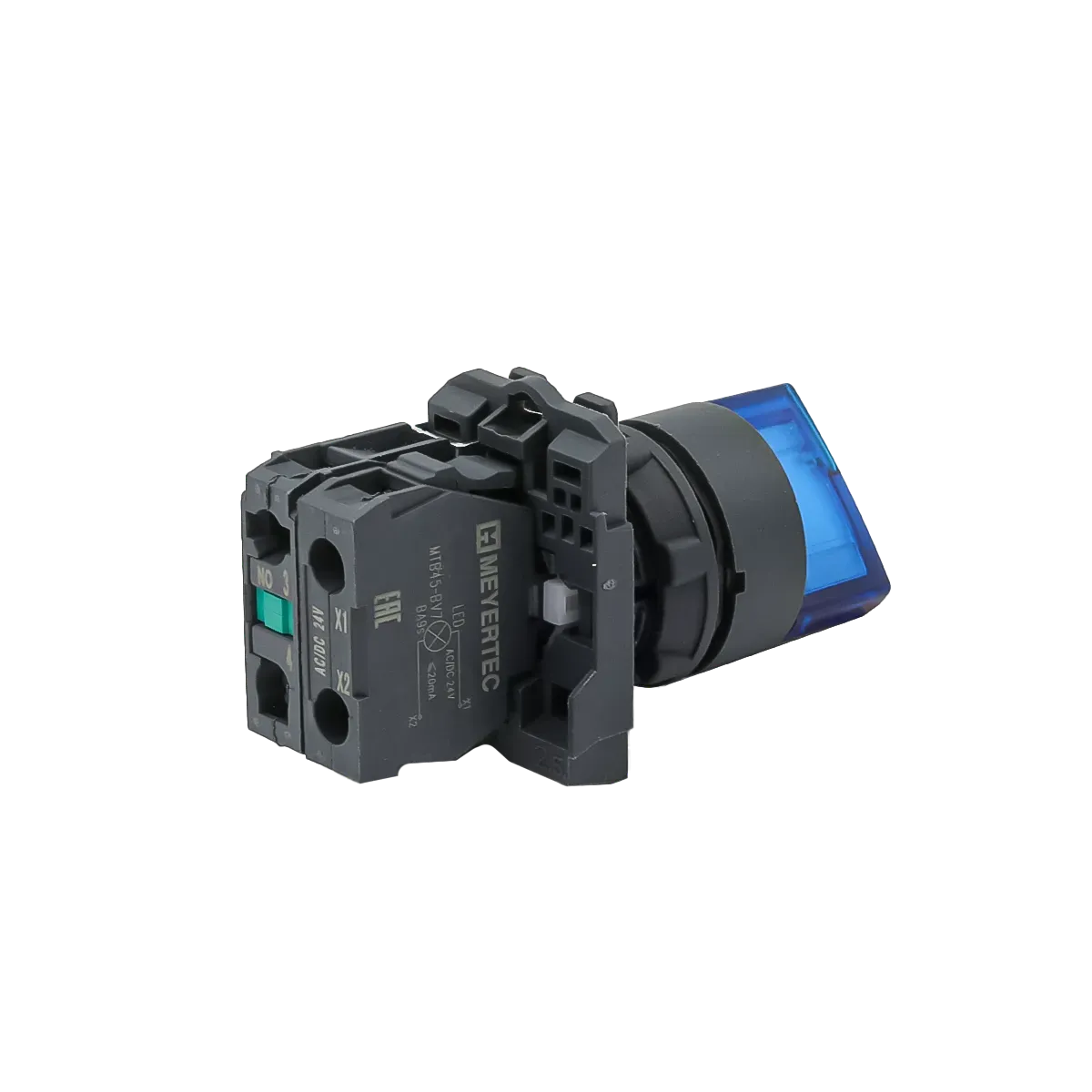 MTB5-AK26711 MEYERTEC Переключатель на 2 положения с фиксацией и подсветкой, синий, 1NO, 24В, IP65, пластик 3 mtb5-ak26711-pereklyuchatel-sinij-03.webp
