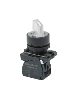 MTB5-AK31713 MEYERTEC Переключатель на 3 положения с фиксацией и подсветкой, белый, 1NO, 220В, IP65, пластик