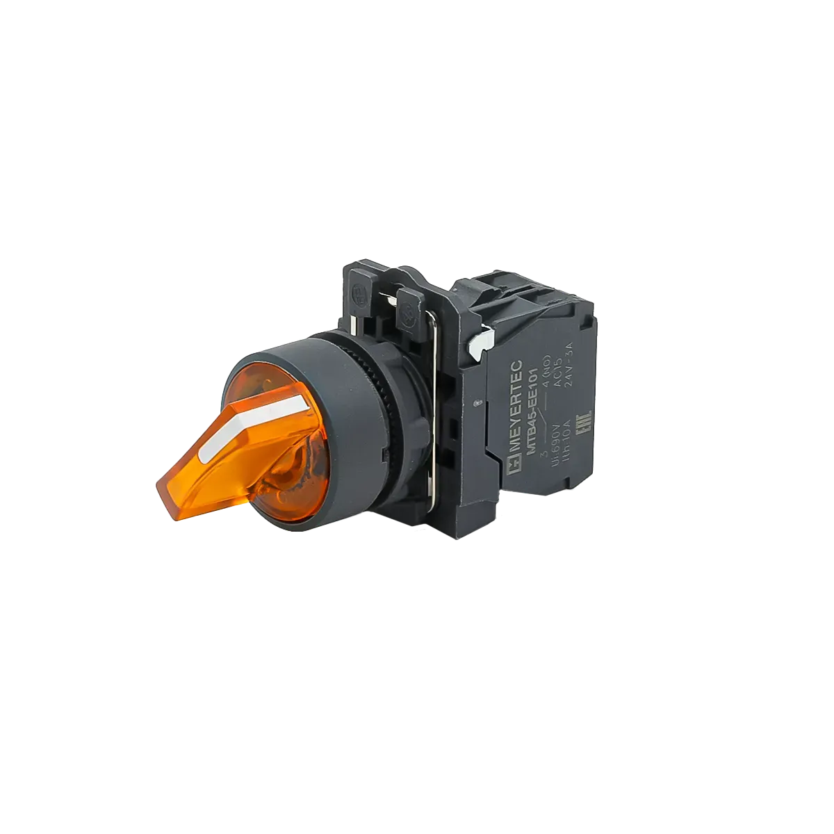 MTB5-AK35713 MEYERTEC Переключатель на 3 положения с фиксацией и подсветкой, желтый, 1NO, 220В, IP65, пластик 2 mtb5-ak35713-pereklyuchatel-zheltyj-02.webp
