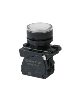 MTB5-AW31711 MEYERTEC Кнопка белая с подсветкой, 1NO, 24В, IP65, пластик
