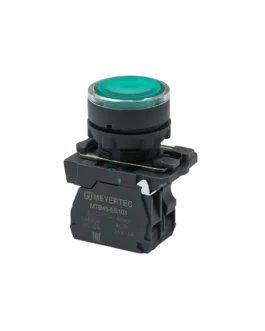 MTB5-AW33711 MEYERTEC Кнопка зеленая с подсветкой, 1NO, 24В, IP65, пластик