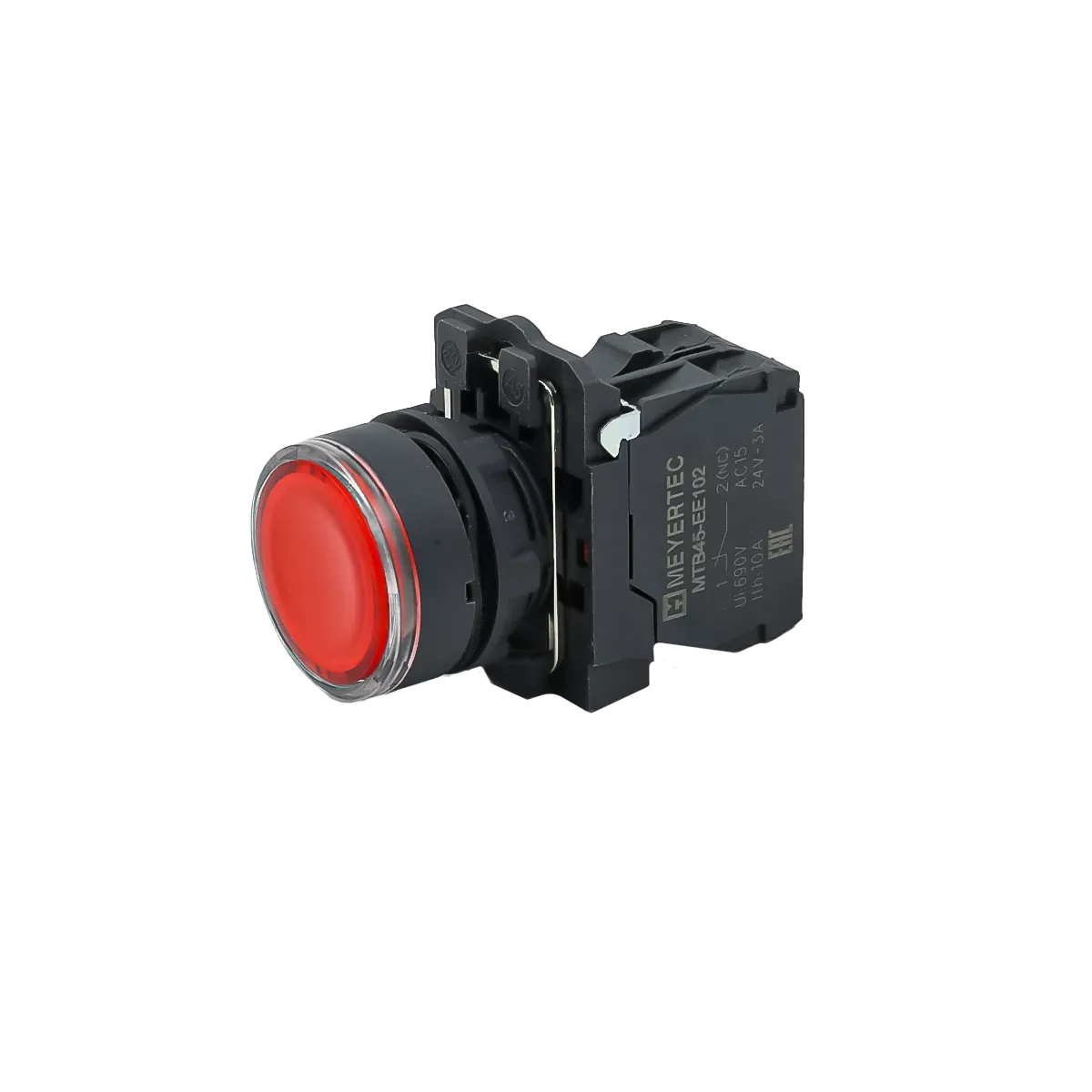 MTB5-AW34721 MEYERTEC Кнопка красная с подсветкой, 1NС, 24В, IP65, пластик 2 mtb5-aw34721-knopka-upravleniya-s-podsvetkoj-02.webp
