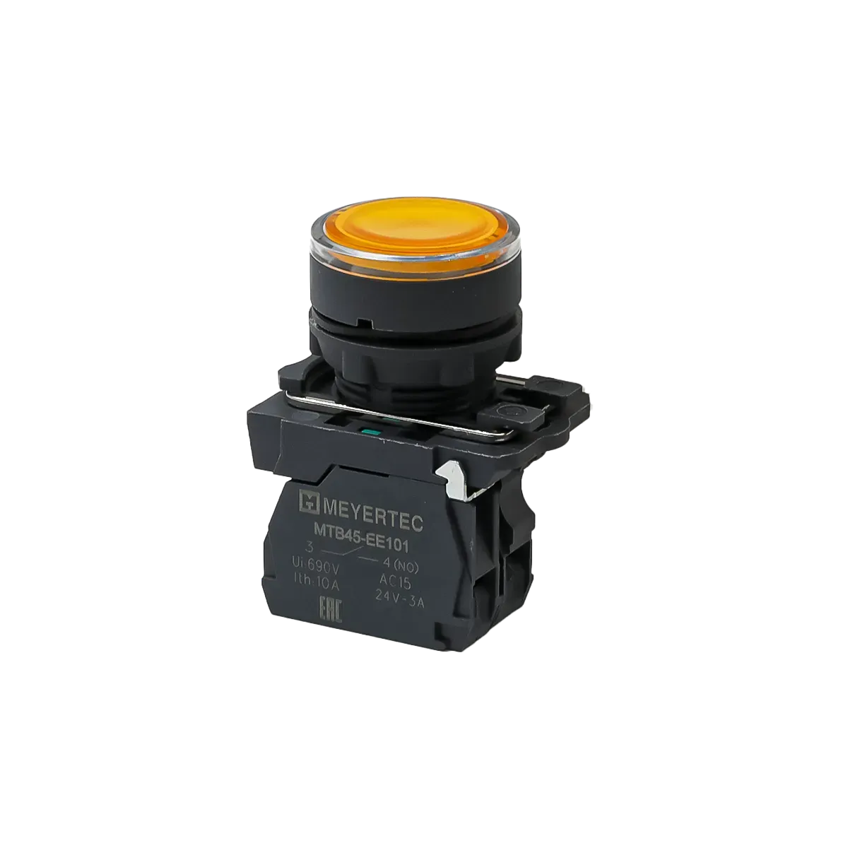 MTB5-AW35711 MEYERTEC Кнопка желтая с подсветкой, 1NO, 24В, IP65, пластик 1 mtb5-aw35711-knopka-upravleniya-s-podsvetkoj-01.webp