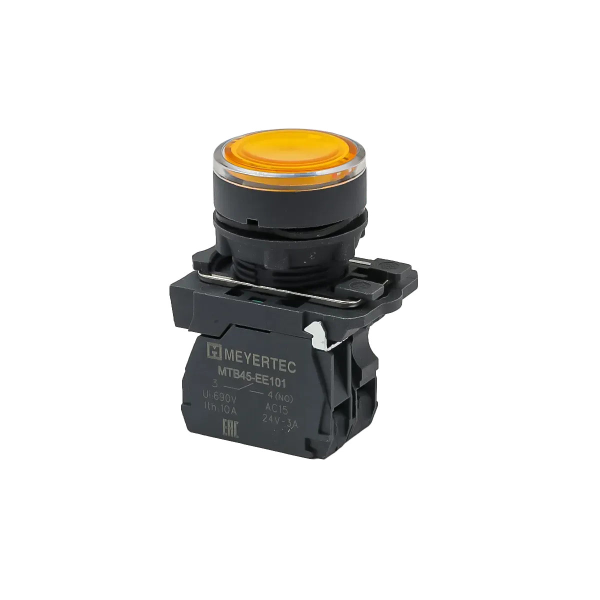 MTB5-AW35713 MEYERTEC Кнопка желтая с подсветкой, 1NO, 220В, IP65, пластик 1 mtb5-aw35713-mtb5-knopka-upravleniya-s-podsvetkoj-01.webp