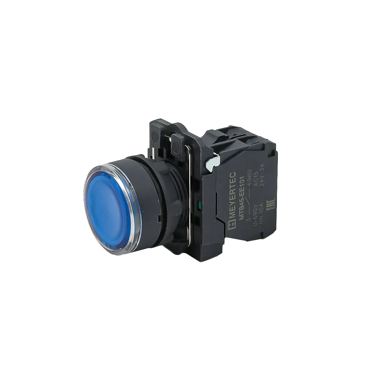MTB5-AW36713 MEYERTEC Кнопка синяя с подсветкой, 1NO, 220В, IP65, пластик 2 mtb5-aw36713-knopka-upravleniya-s-podsvetkoj-02.webp