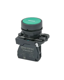 MTB5-AA31521 MEYERTEC Кнопка плоская зеленая, маркировка «I», 1NO, IP65, пластик