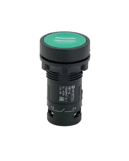MTB7-EA31541 MEYERTEC Кнопка плоская зеленая, маркировка «II», 1NO, IP54, пластик