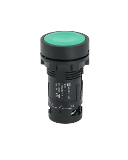 MTB7-EH35 MEYERTEC Кнопка плоская зеленая с фиксацией, 1NO+1NC, IP54, пластик