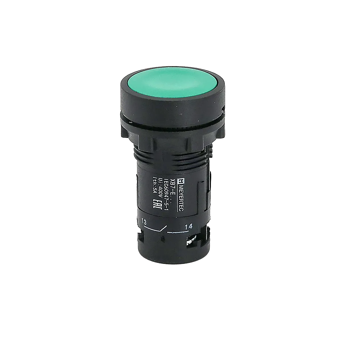 MTB7-EH35 MEYERTEC Кнопка плоская зеленая с фиксацией, 1NO+1NC, IP54, пластик 1 MTB7-EH35