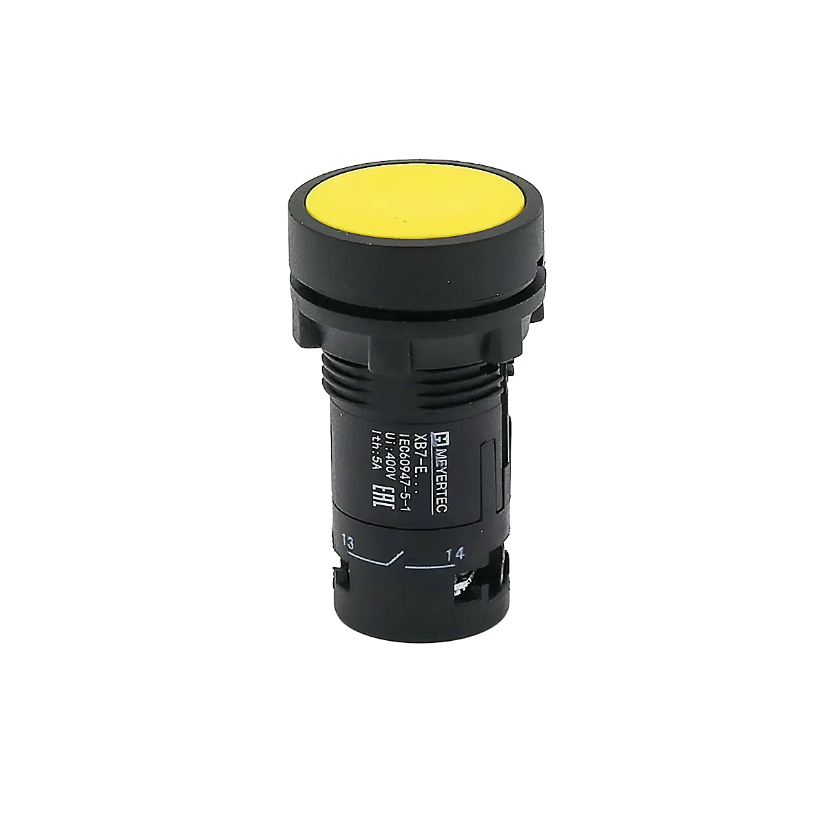 MTB7-EH55 MEYERTEC Кнопка плоская желтая с фиксацией, 1NO+1NC, IP54, пластик 1 MTB7-EH55
