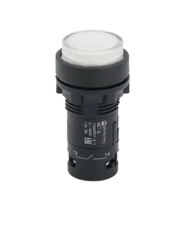 MTB7-EW31616 MEYERTEC Кнопка белая выступающая с подсветкой, 1NO, 220В, IP54, пластик