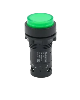 MTB7-EW33611 MEYERTEC Кнопка зеленая выступающая с подсветкой, 1NO, 24В, IP54, пластик