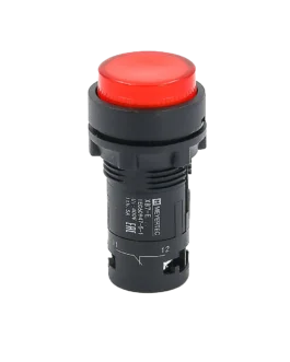 MTB7-EW34626 MEYERTEC Кнопка красная выступающая с подсветкой, 1NС, 220В, IP54, пластик