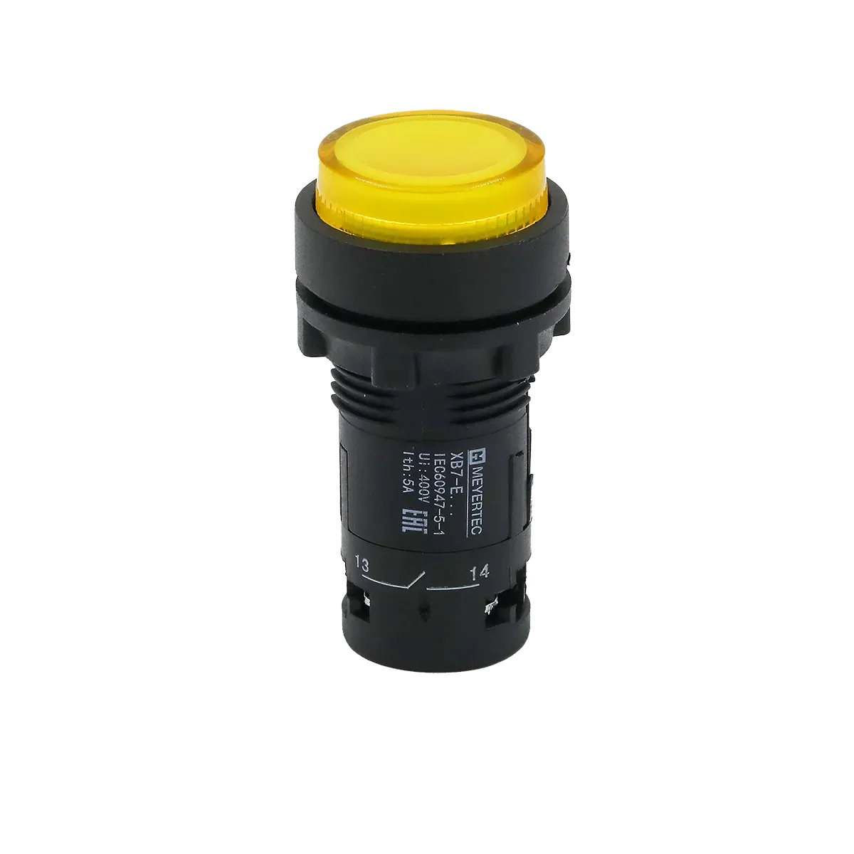 MTB7-EW35616 MEYERTEC Кнопка желтая выступающая с подсветкой, 1NO, 220В, IP54, пластик 1 MTB7-EW35616