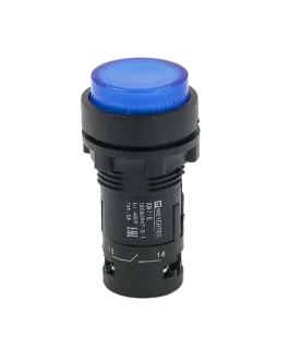 MTB7-EW36611 MEYERTEC Кнопка синяя выступающая с подсветкой, 1NO, 24В, IP54, пластик