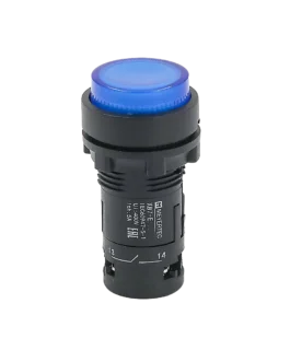 MTB7-EW36616 MEYERTEC Кнопка синяя выступающая с подсветкой, 1NO, 220В, IP54, пластик