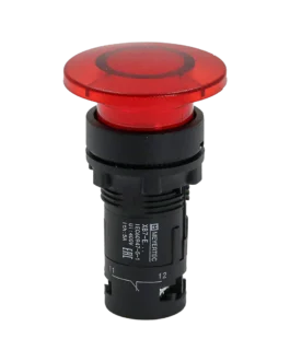 MTB7-EW44626 MEYERTEC Кнопка грибовидная красная с подсветкой, Ø40мм, 1NC, 220В, IP54, пластик