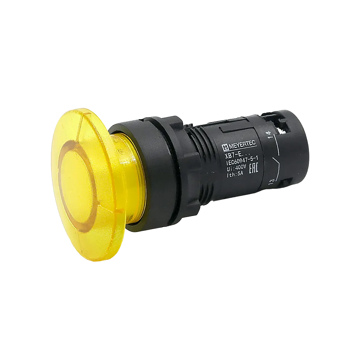 MTB7-EW45611 MEYERTEC Кнопка грибовидная желтая с подсветкой, Ø40мм, 1NO, 24В, IP54, пластик 2 MTB7-EW45611 MEYERTEC Кнопка грибовидная желтая с подсветкой, Ø40мм, 1NO, 24В, IP54, пластик — изображение 2