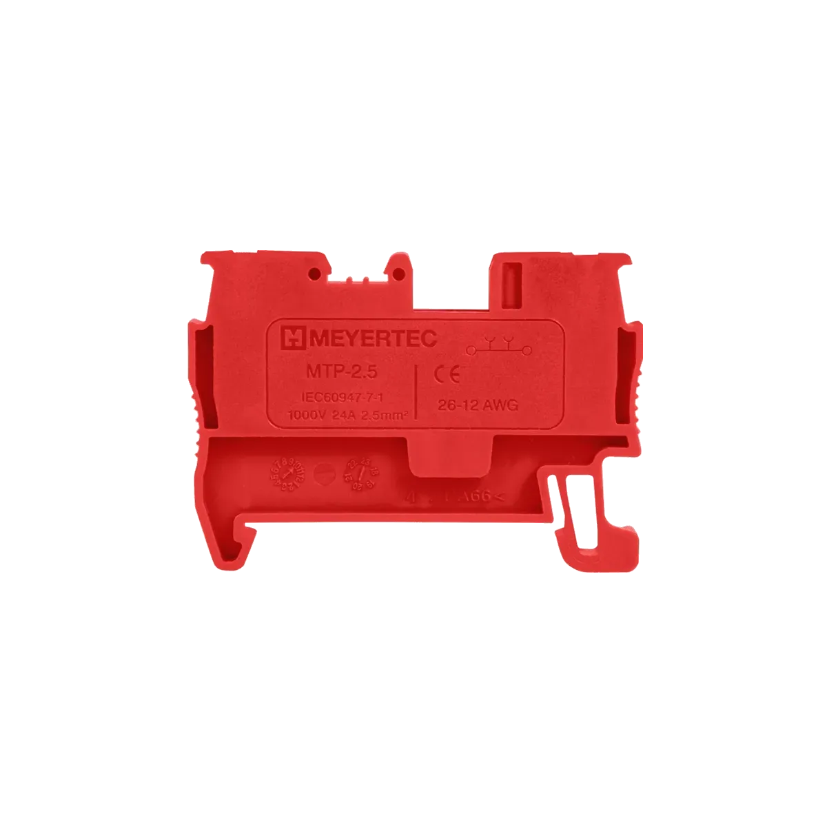 MTP-2.5RD MEYERTEC Клемма push-in проходная, 2.5 мм², красная 3 MTP-2.5RD MEYERTEC Клемма push-in проходная, 2.5 мм², красная — изображение 3
