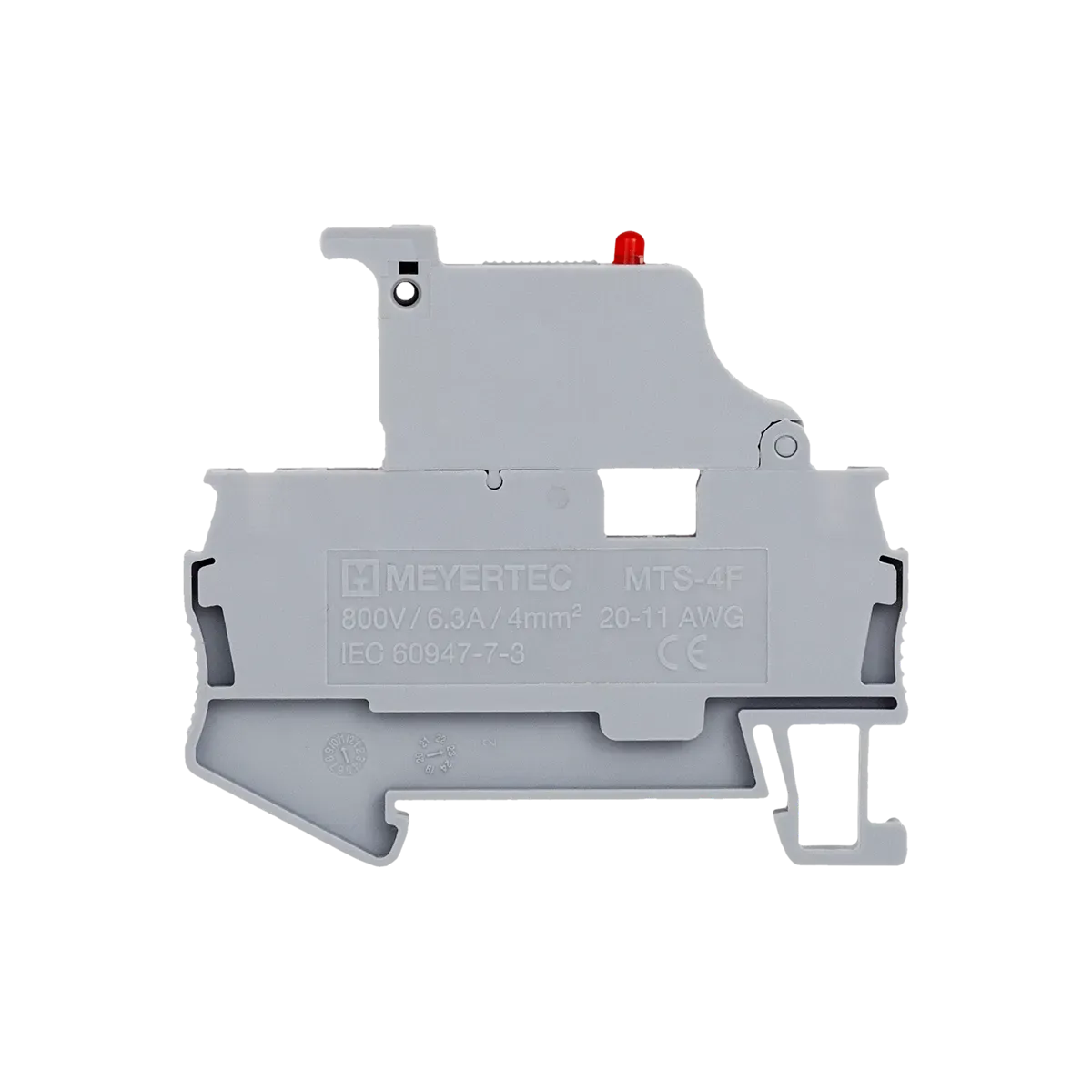 MTS-4F220 MEYERTEC Клемма пружинная с держателем предохранителя, 4 мм², индикация 220В 3 MTS-4F220 MEYERTEC Клемма пружинная с держателем предохранителя, 4 мм², индикация 220В — изображение 3
