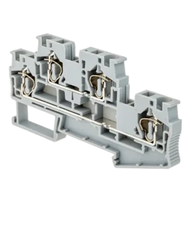 MTS-D4 MEYERTEC Клемма пружинная двухуровневая,  4 мм2, серая