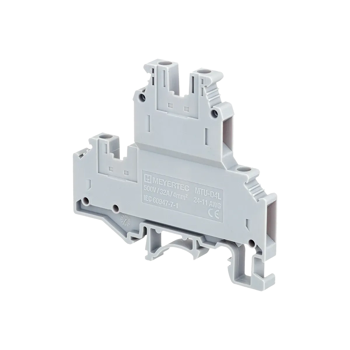 MTU-D4L MEYERTEC Клемма винтовая двухуровневая удлиненная, 4 мм² 4 MTU-D4L MEYERTEC Клемма винтовая двухуровневая удлиненная, 4 мм² — изображение 4