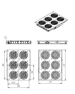 SVB-641-11 SILART Блок Вентиляторный Потолочный 1296 м3/ч 48 DC черный