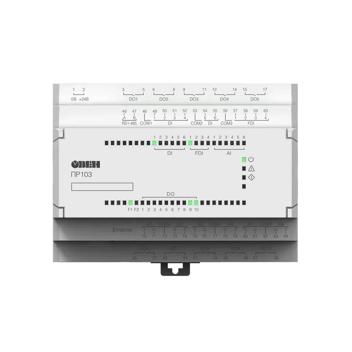 ПР103-24.1612.05.2.0 ОВЕН Реле программируемое с EtherNet и ModBus TCP 1 ОВЕН-ПР103-фото1