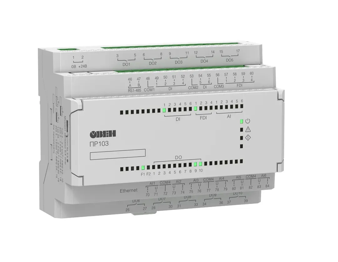 ПР103-24.1612.05.2.0 ОВЕН Реле программируемое с EtherNet и ModBus TCP 3 ОВЕН-ПР103-фото3