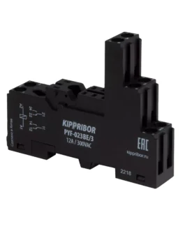 PYF-023BE/3 KIPPRIBOR Колодка монтажная для реле 2 контакта — купить, характеристики