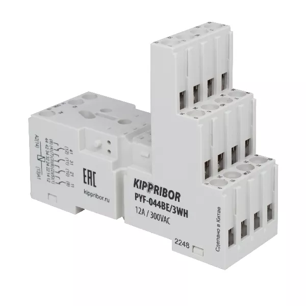 PYF-044BE/3WH KIPPRIBOR Колодка монтажная для реле 4 контакта - купить, характеристики 1 PYF-044BE-3WH-foto1.png