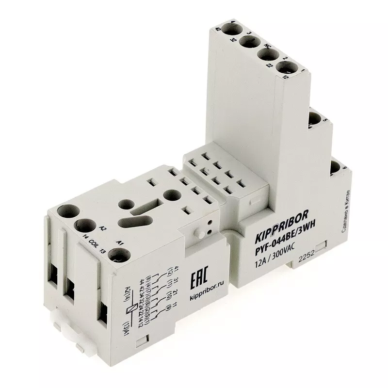 PYF-044BE/3WH KIPPRIBOR Колодка монтажная для реле 4 контакта - купить, характеристики 3 PYF-044BE-3WH-foto3.png