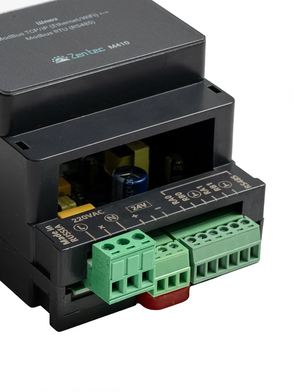ZENTEC M410 - контроллер | шлюз ModBus TCP/IP (EtherNet, Wi-Fi) - ModBus RTU (RS-485) 4 zentec-m410-foto3